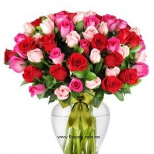 BOUQUET 50 ROSAS COLORES