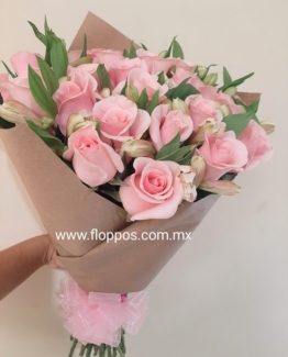 RAMO 24 ROSAS HERMOSAS Y ALSTROMELIA