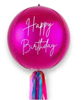 GLOBO ORBZ HAPPY BIRTHDAY ROSA